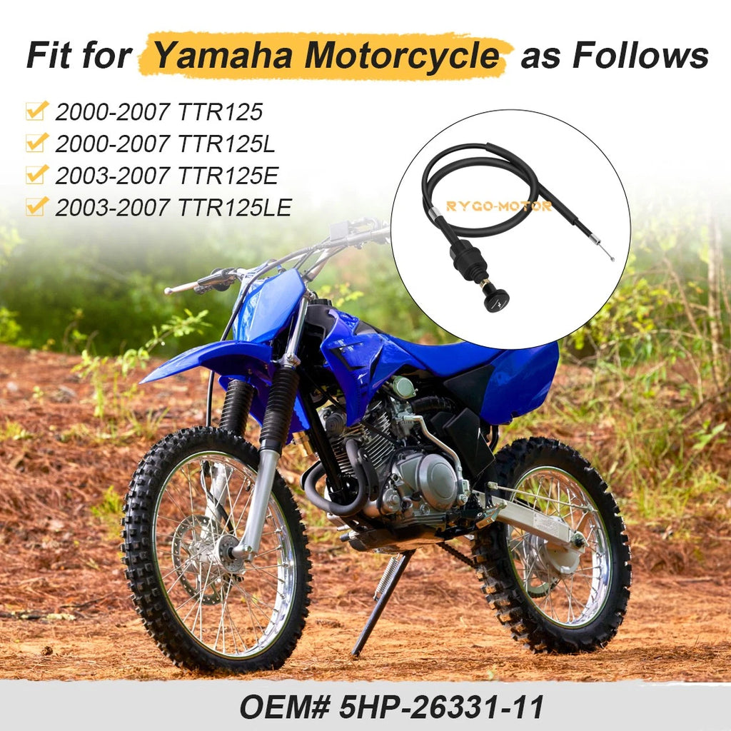 Starter Choke Cable for Yamaha TTR125 TTR125E TTR125L TTR125LE (2000–2007)