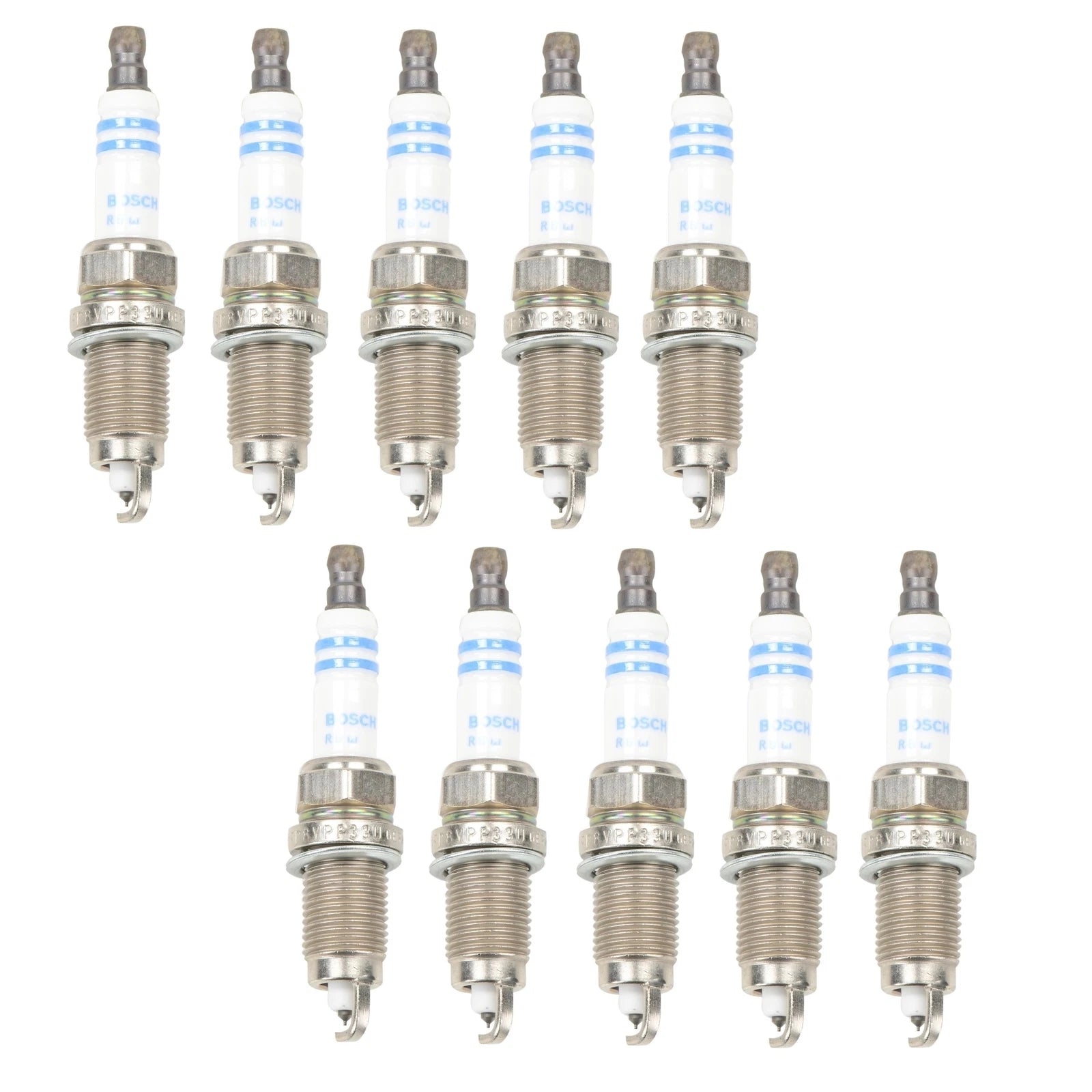 Set of 10 Bosch OE Fine Wire Double Platinum Spark Plugs for Dodge