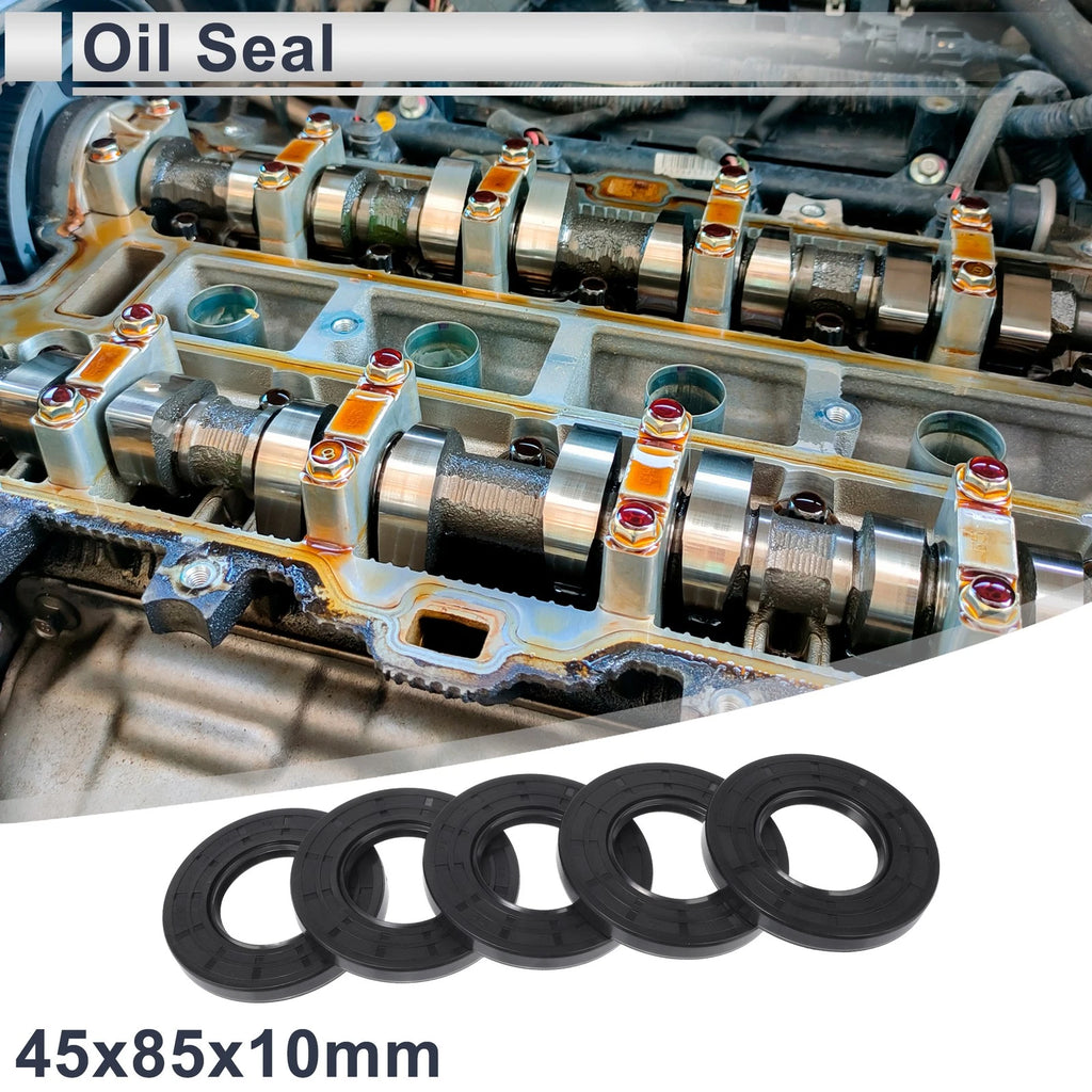 Set of 5 Oil Seal Rotary Shaft Seal NBR Rubber 45x85x10mm