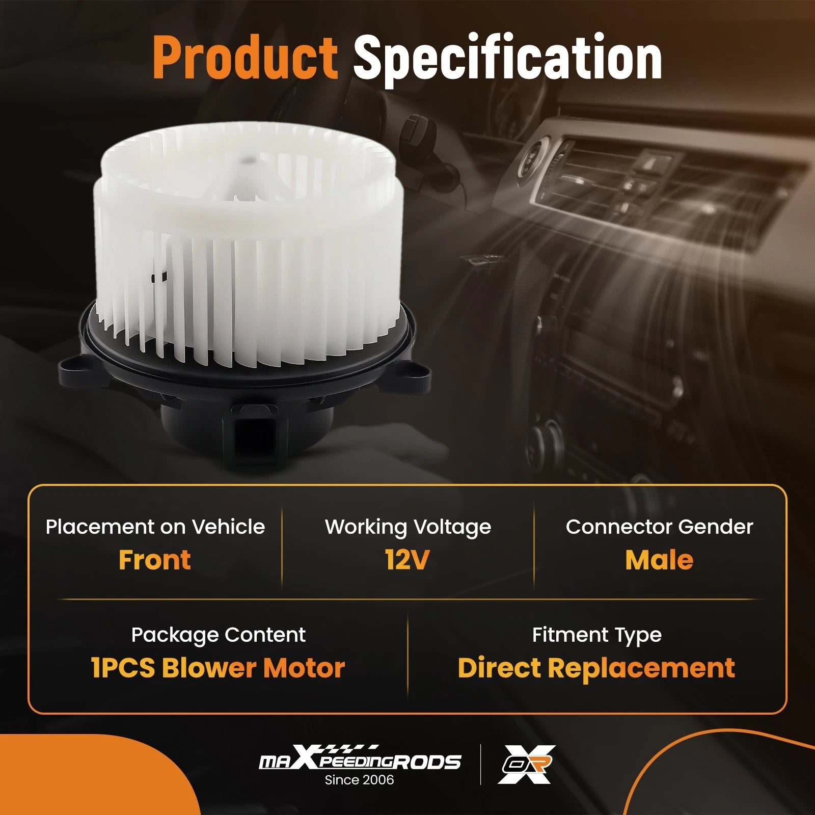 A/C Blower Motor for Ford Fusion, Lincoln MKZ, Mercury Milan (2010–2012)