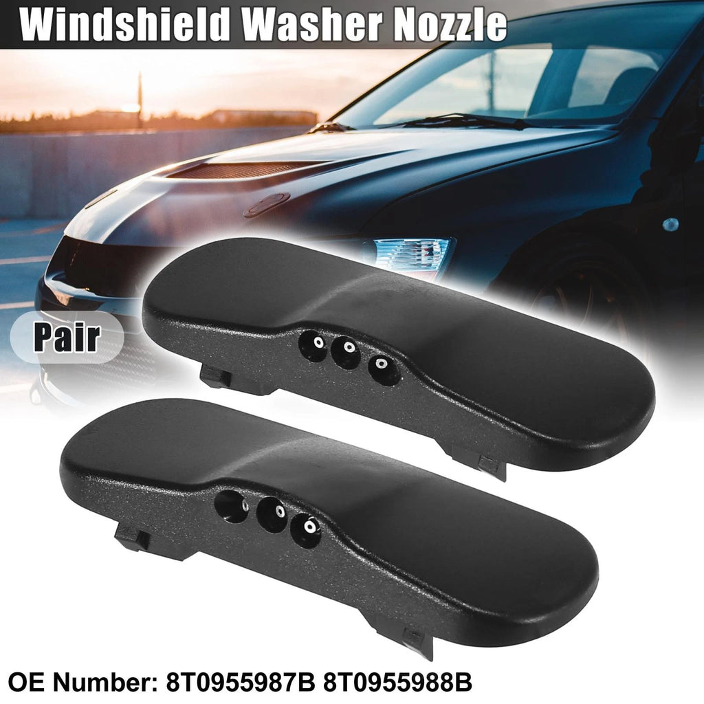 1 Pair Windshield Washer Nozzles for Audi A4 A5 (2008–2016) 8T0955987B 8T0955988B