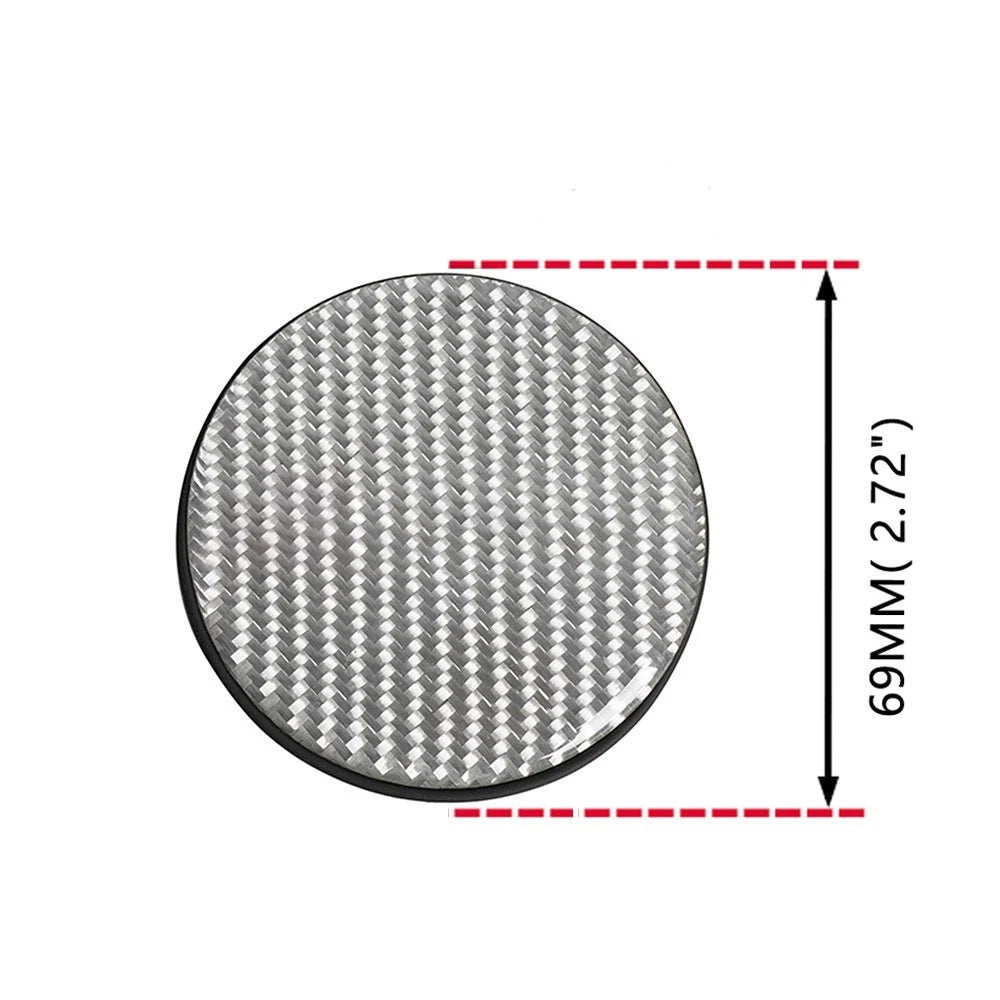 Set of 4 Carbon Fiber Cup Holder Pads Non-Slip for Car Accessories