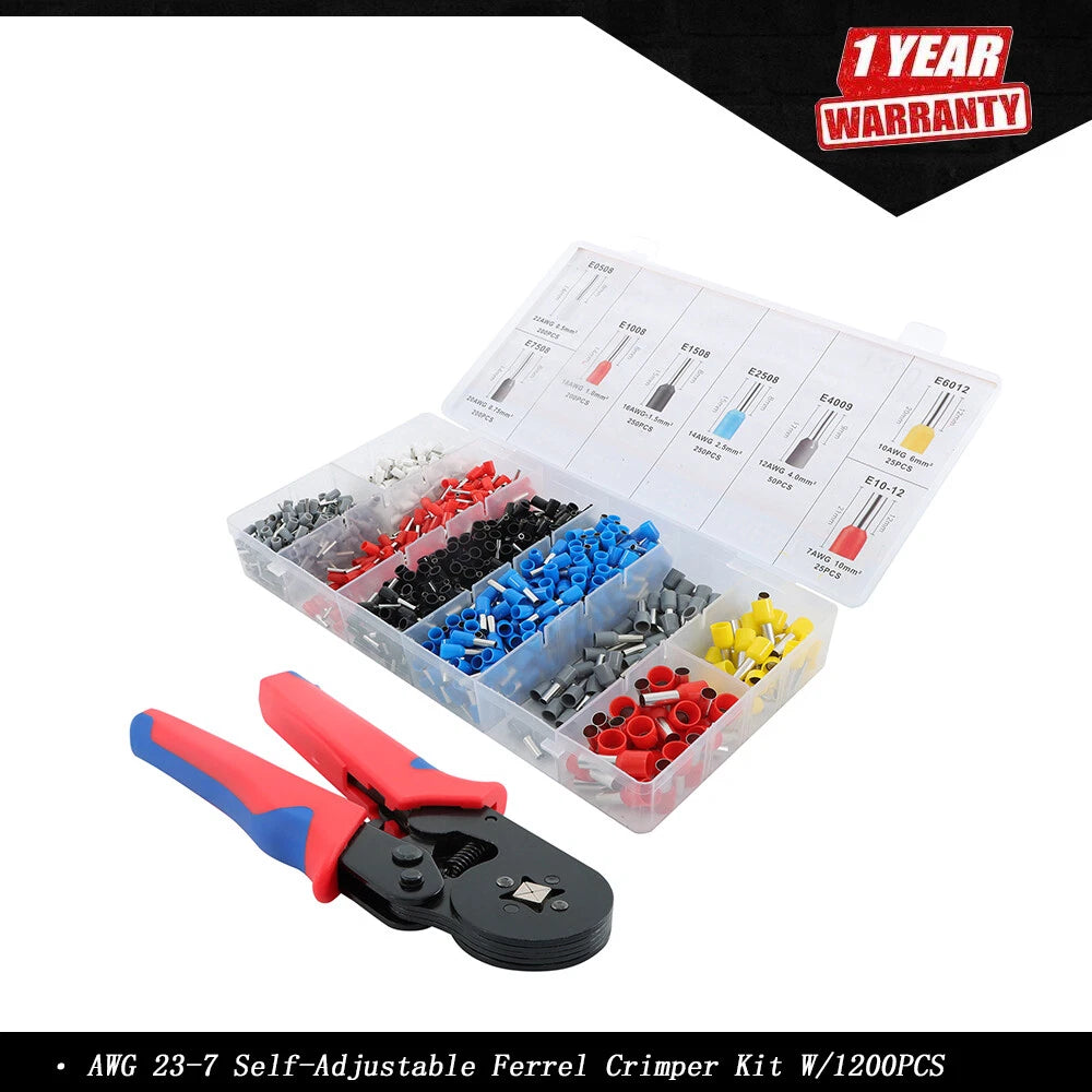 Self-Adjustable Ratchet Wire Crimper for AWG23–7 Connectors