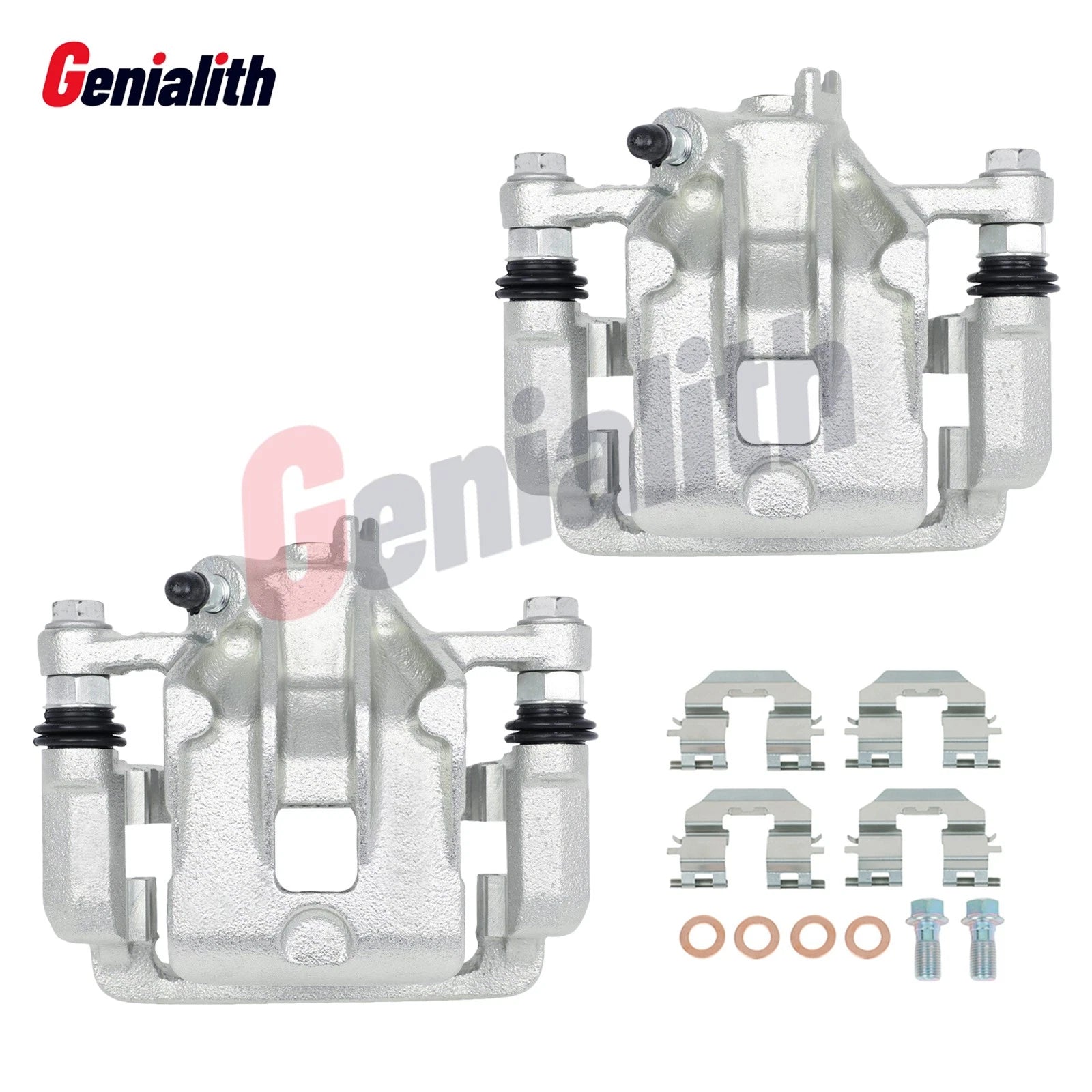 2X Rear Brake Caliper w/Bracket for Kia Soul (2010–2013) 19B6283 19B6282