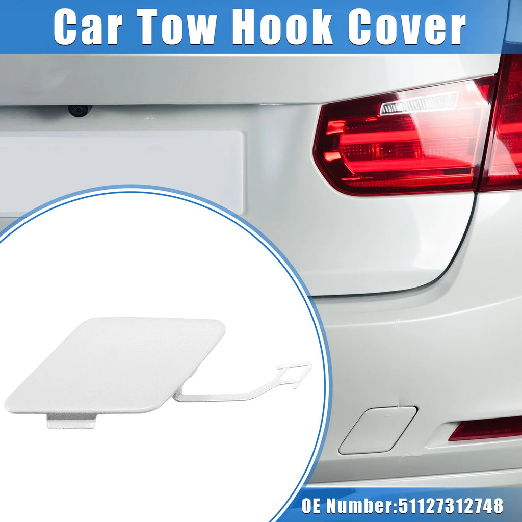 Tow Hook Eye Hole Cover Cap for BMW 3 F30 (2012–2015) White
