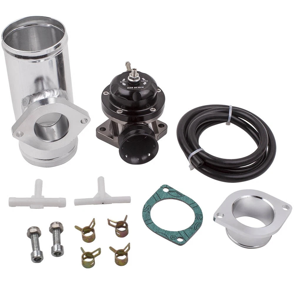 RS Blow Off Valve with 2.5" Aluminum Flange Pipe Adapter Kit for Universal