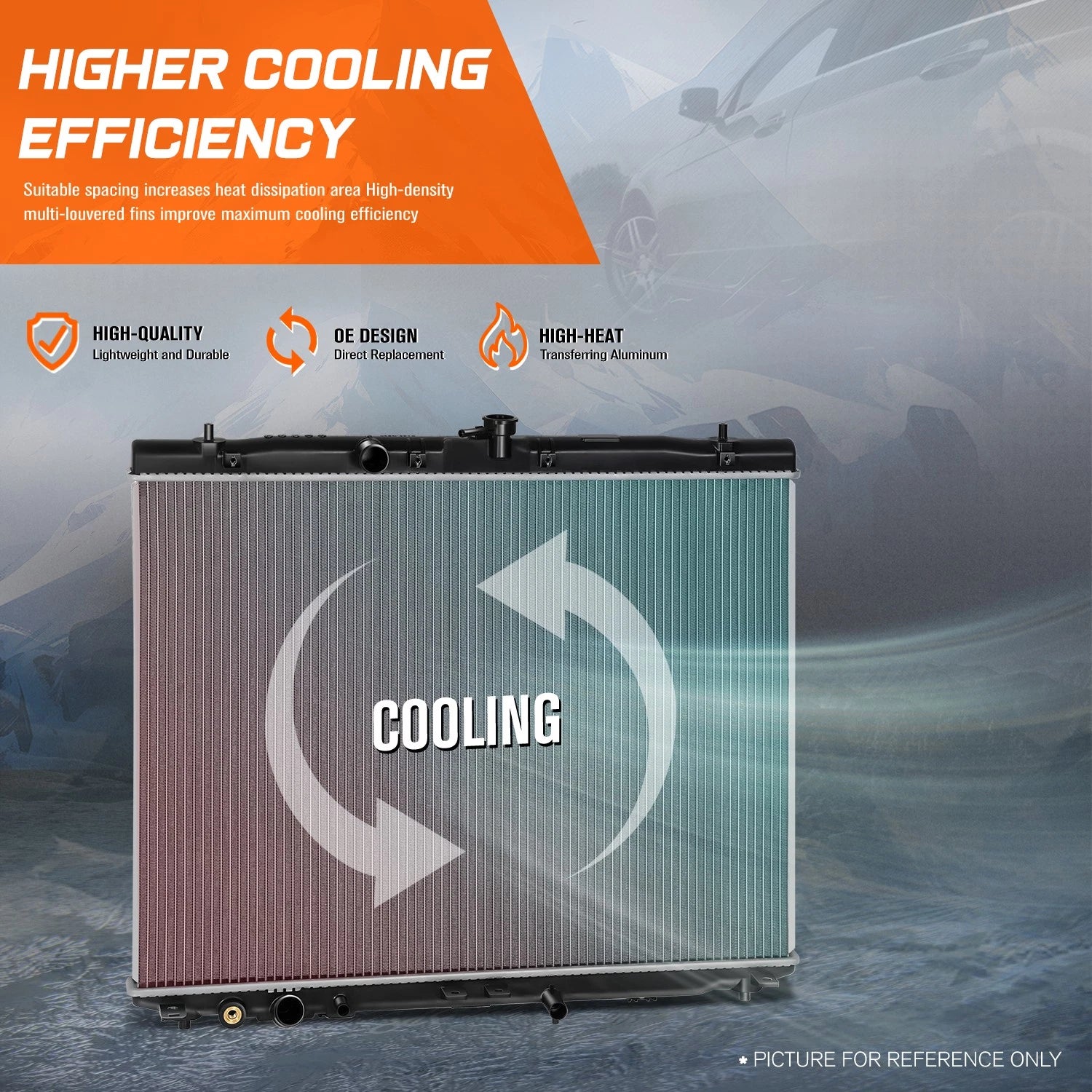Aluminum Core Cooling Radiator for Honda Pilot (2023–2025) DPI-13947