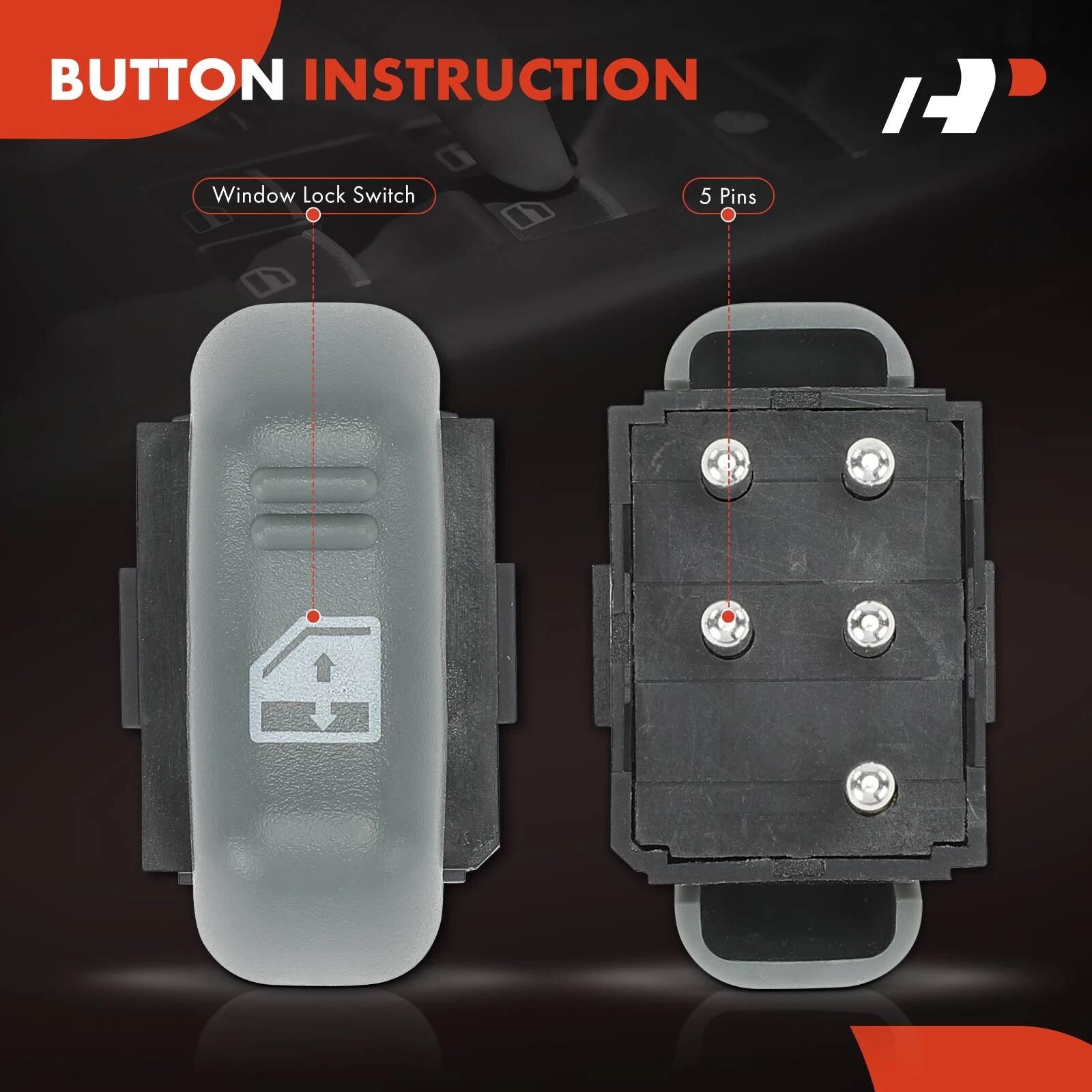 Right Power Window Switch for Pontiac Firebird (1993-2002)