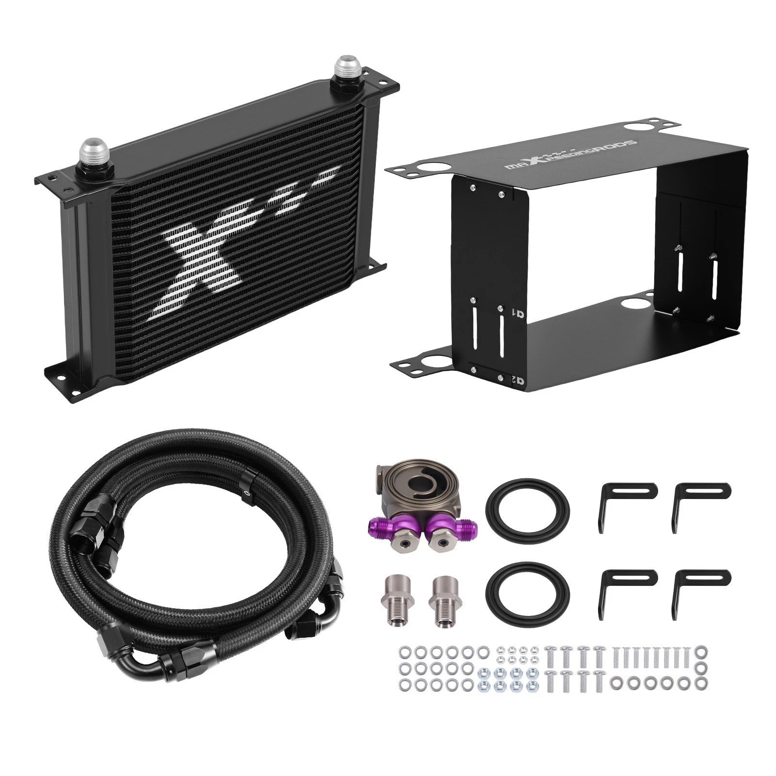 25 Row Aluminum Oil Cooler for Universal Applications (10AN)