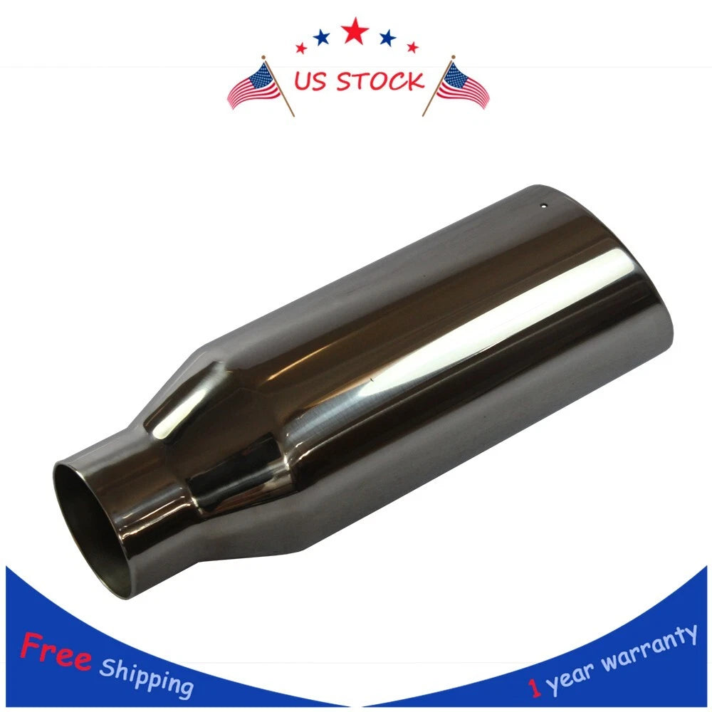 Stainless Steel Exhaust Tip for Universal Fit (2.5" Inlet, 4" Outlet)