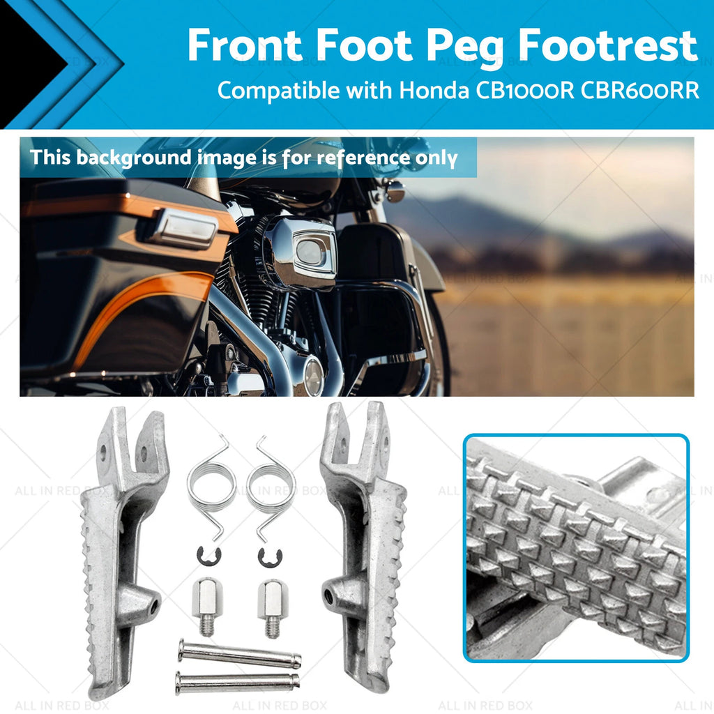 Front Foot Peg Footrest for Honda CB1000R CBR600RR CBR1000RR (2008–2023)