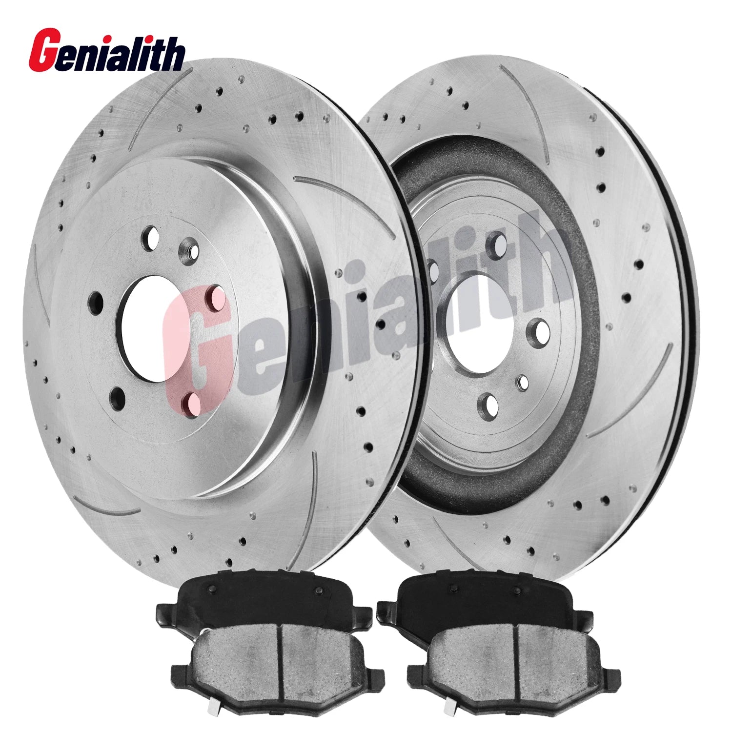 Rear Rotors Ceramic Brake Pads Kit for Ford Explorer Flex Taurus (2003–2019)