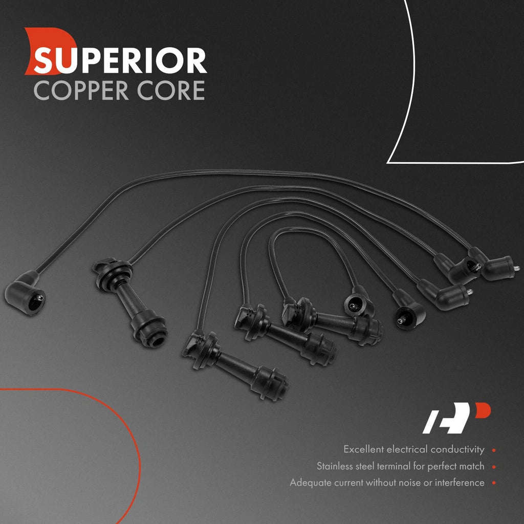 5x Spark Plug Wire Sets for Toyota Corolla and Geo Prizm (1990–1992)