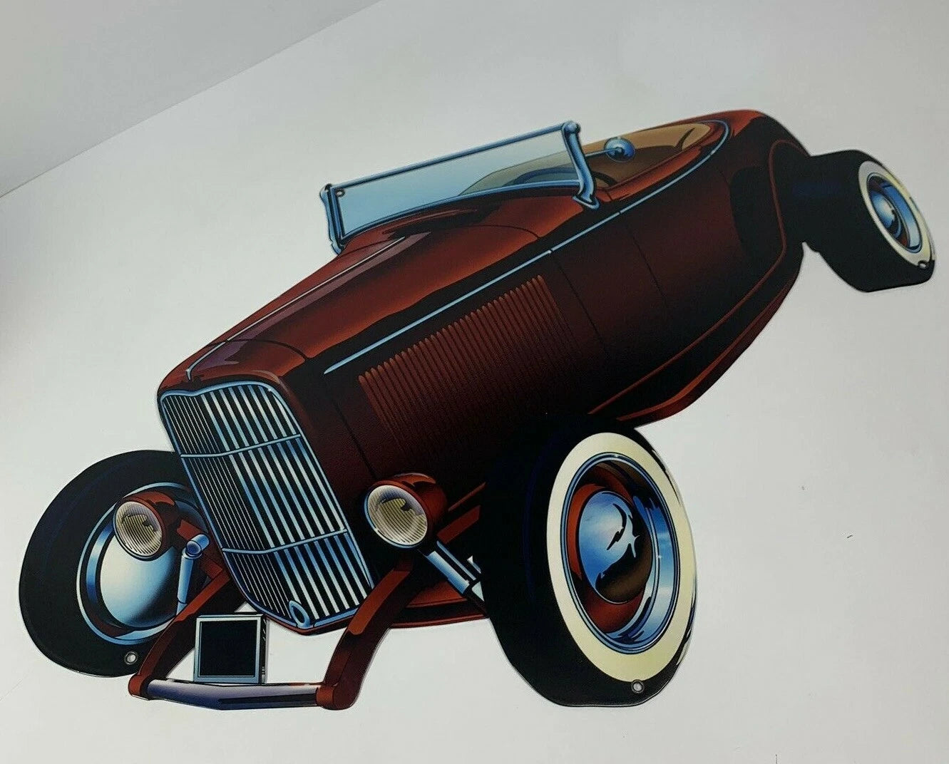 Metal Wall Sign for Ford Roadster Hot Rod (1932–1932) (24 x 15 Inch)