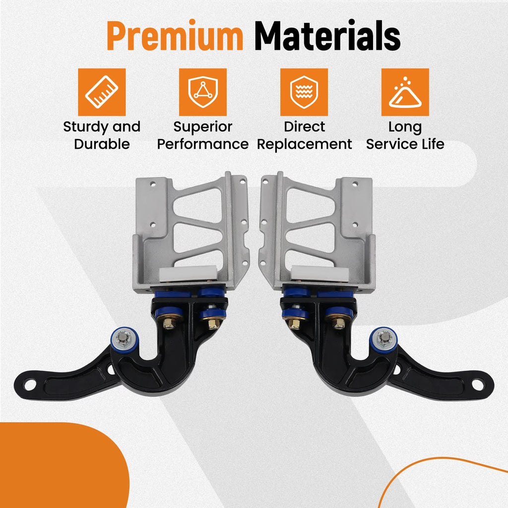 1 Pair Pivot Assemblies & Mounts & Bolt Kit for Peterbilt 379, 378 (1994–2007)