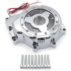Chrome Left Engine Stator Cover w/ Red LED for Yamaha YZF-R6 (2006–2014)