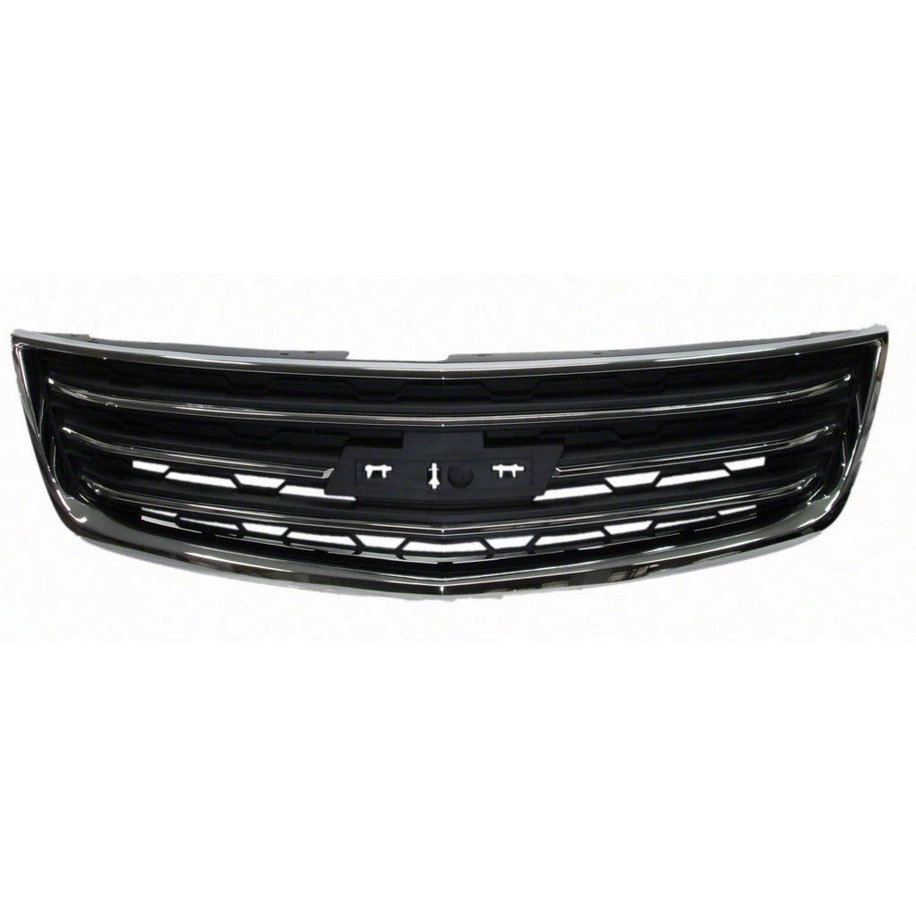 Replacement Gray Chrome Plastic Front Grille For 2013-2017 Chevrolet Traverse