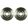 Set of 2 Bosch QuietCast Rear Disc Brake Rotors for Audi A3 Q3 VW CC Eos GTI