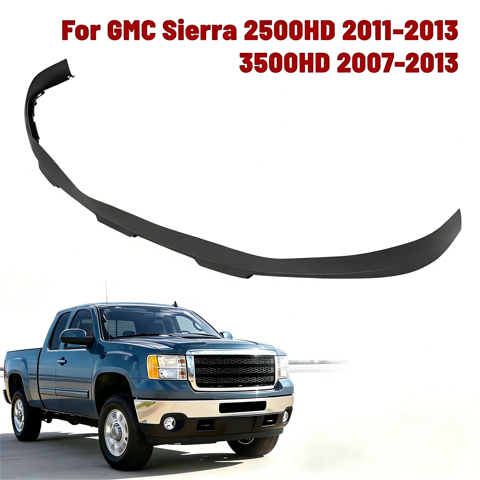 Front Bumper Deflector for GMC Sierra 2500HD 2011–2013, 3500HD 2007–2013