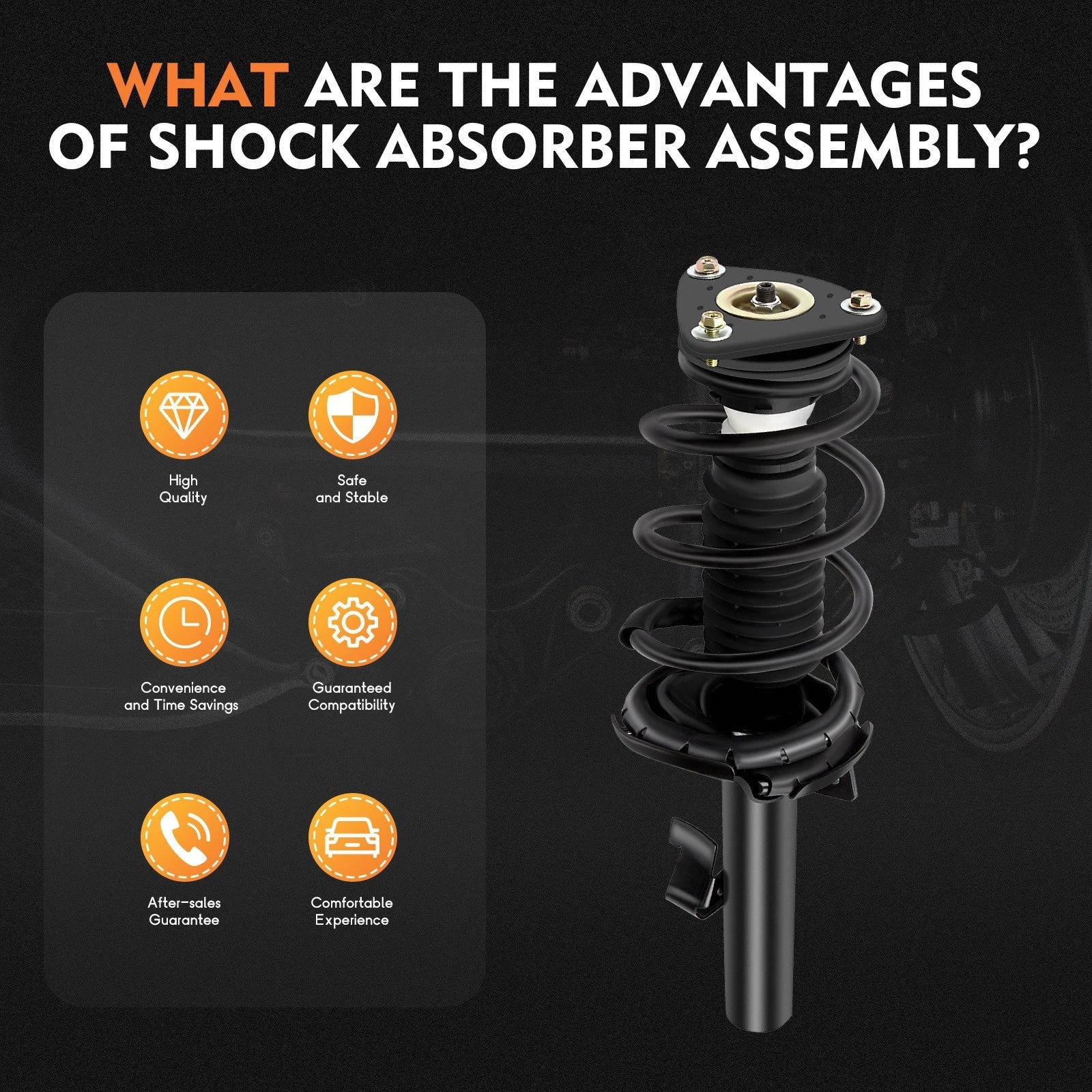 2X Complete Struts Shocks Springs & Mount for Mazda 5 (2006–2010) & Mazda 3 (2004–2013)