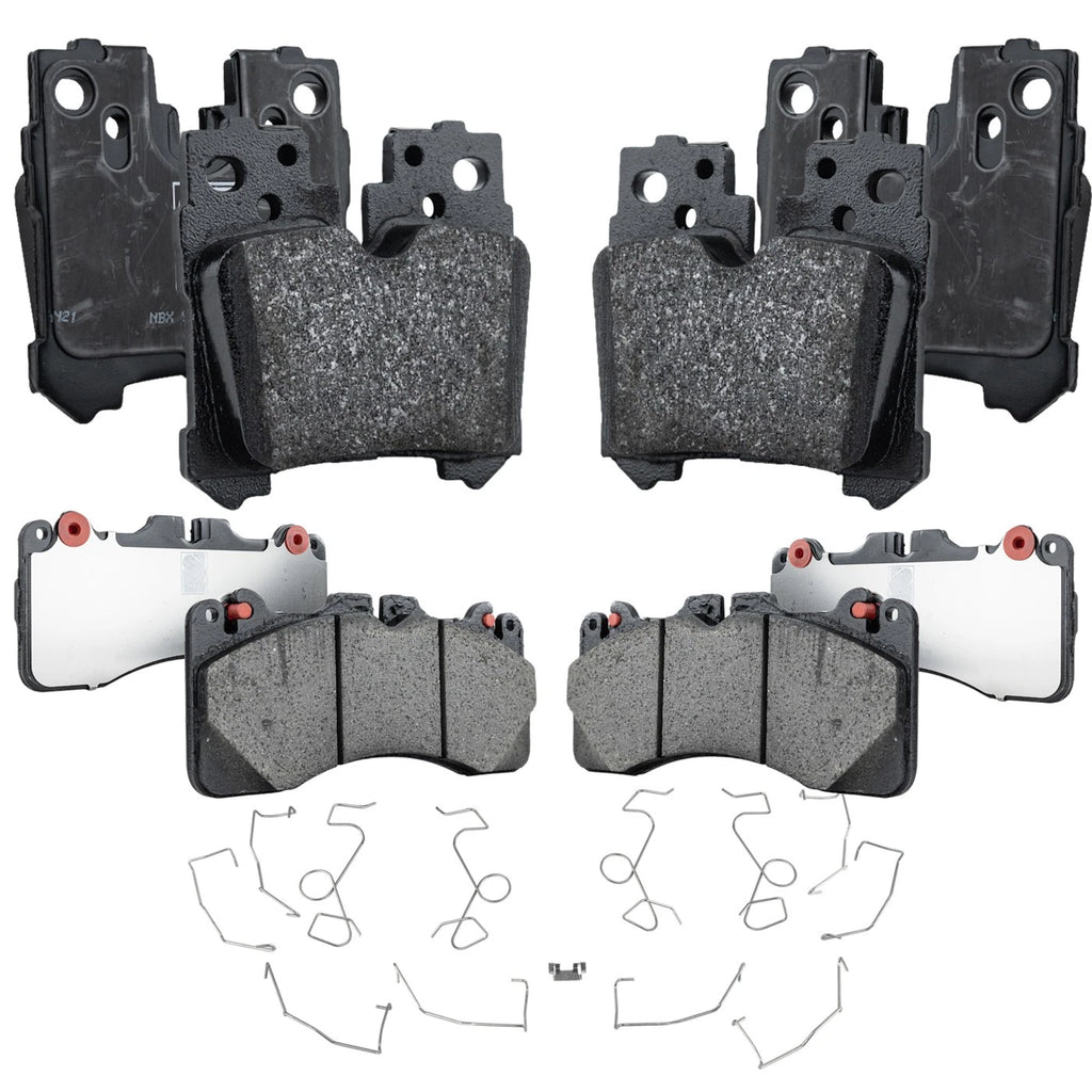 Set of 4 NAO Brake Pads for Lexus LS460 (2010–2017) RWD Sport Package