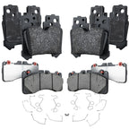Set of 4 NAO Brake Pads for Lexus LS460 (2010–2017) RWD Sport Package