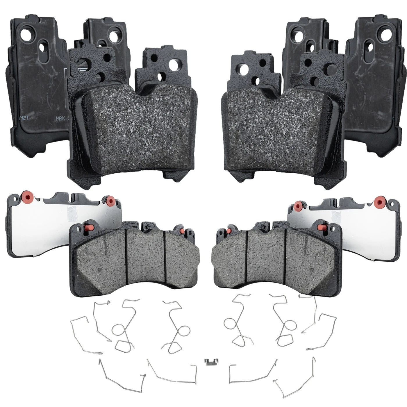 Set of 4 NAO Brake Pads for Lexus LS460 (2010–2017) RWD Sport Package