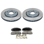 Set of 2 DuraGo Front Rotors & TRW Pro Ceramic Brake Pads for Grand Caravan (2008–2020)