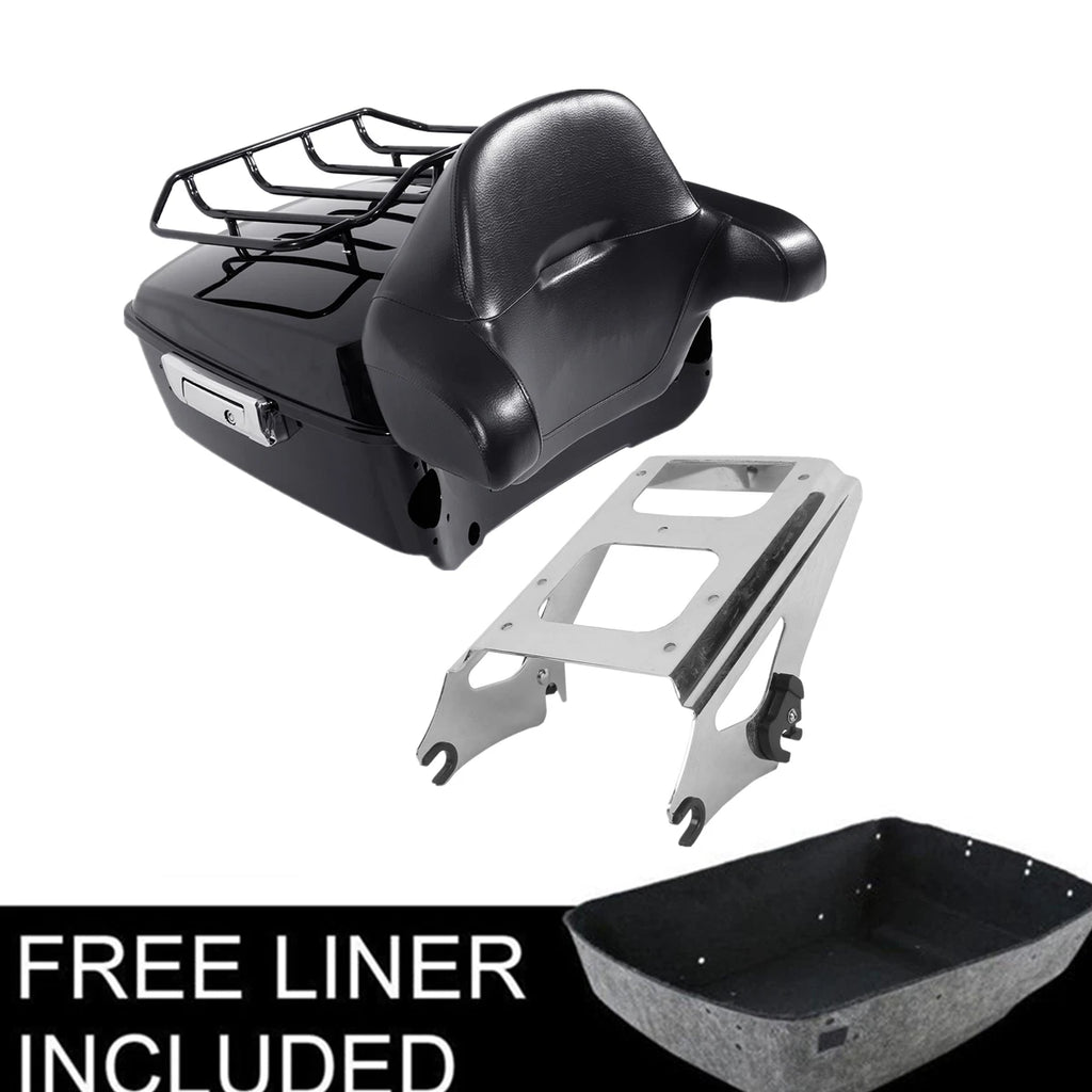 Trunk Backrest Pad Mount Rack for Harley Touring Glide (2009–2013)