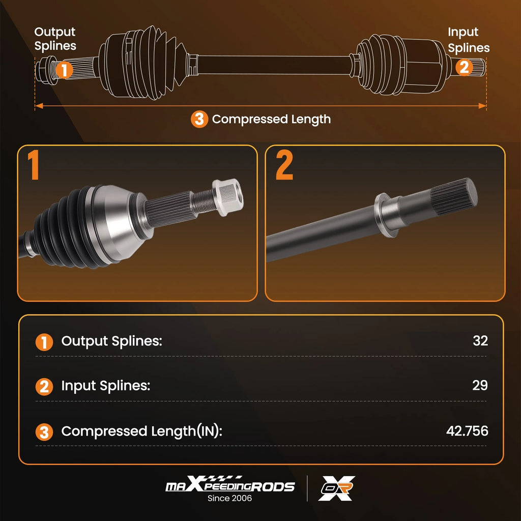 CV Axle Assembly for Nissan Quest (2011–2015)