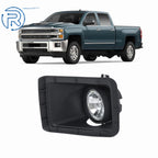 Left Side Fog Light Assembly w/Black Bezel for Chevy Silverado 2500HD/3500 (2015–2019)