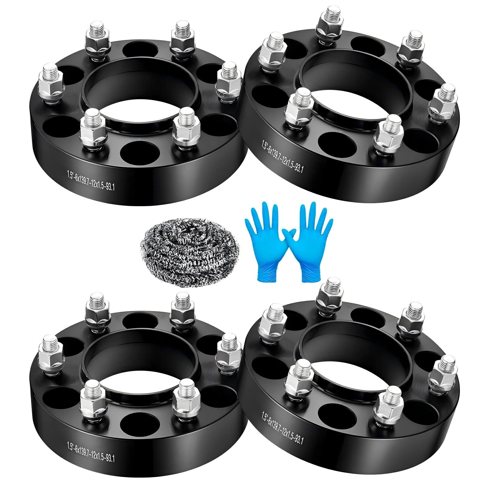 Set of 4 Hub Centric 1.5" Wheel Spacers 6x5.5 for Ford Ranger (2011–2024)