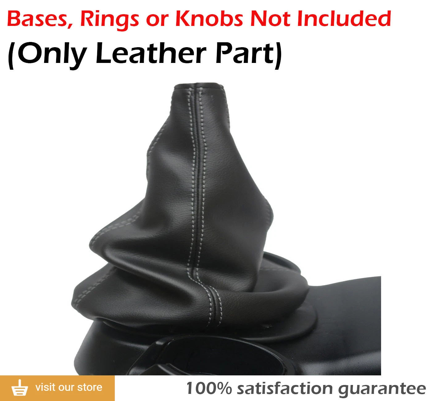 Manual Shift Boot Cover for Ford Ranger (2004–2010) Gray Leather Synthetic