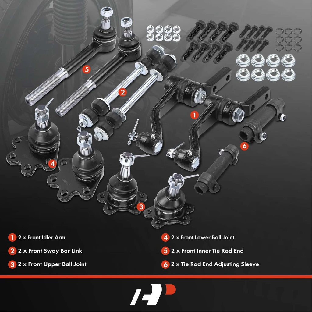 Set of 12 Front Idler Arm Sway Bar Links for Chevy Astro (1990–2005)
