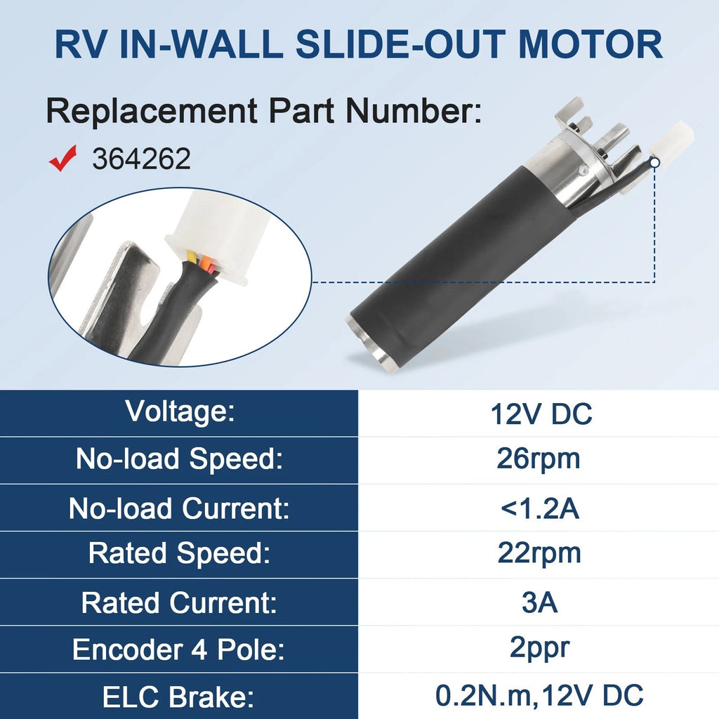 Slide Out Motor for Lippert 42mm Mid Torque