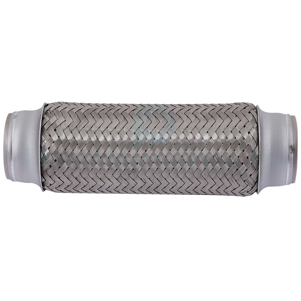 1.75" x 8" OAL Chrome Stainless Steel Flex Pipe for Universal Applications