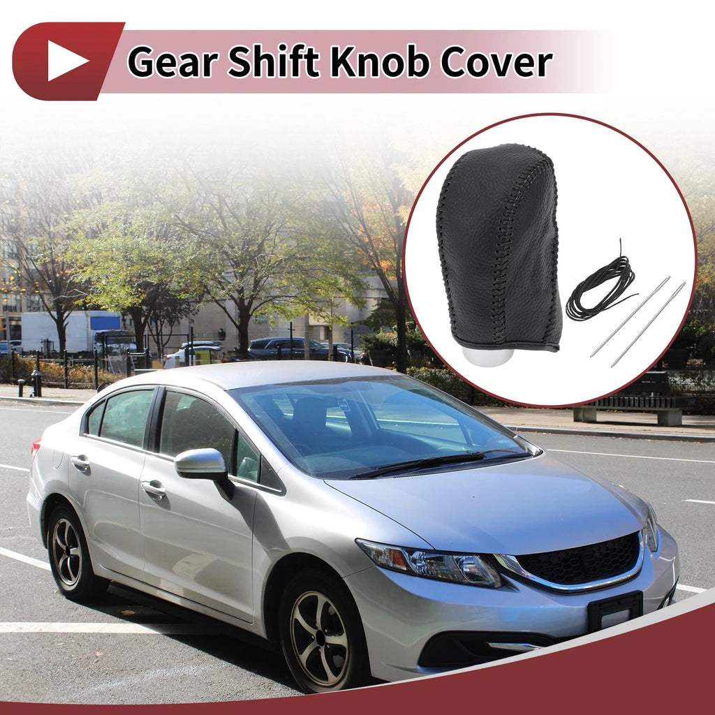 1 Pc Gear Shift Knob Cover for Subaru Forester (2014–2017) Pebbled Black