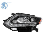 Black LED Headlight for Nissan Rogue (2014-2016) Left Side Assembly