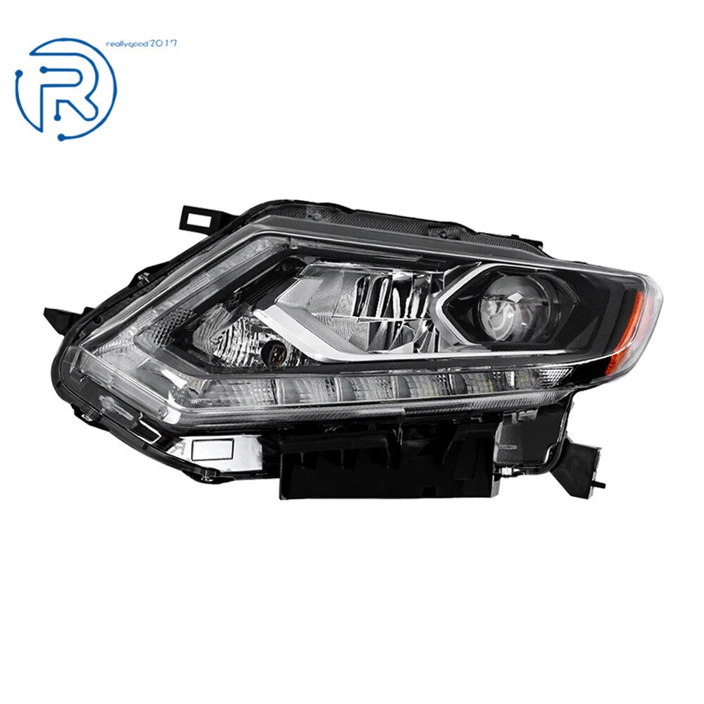 Black LED Headlight for Nissan Rogue (2014-2016) Left Side Assembly