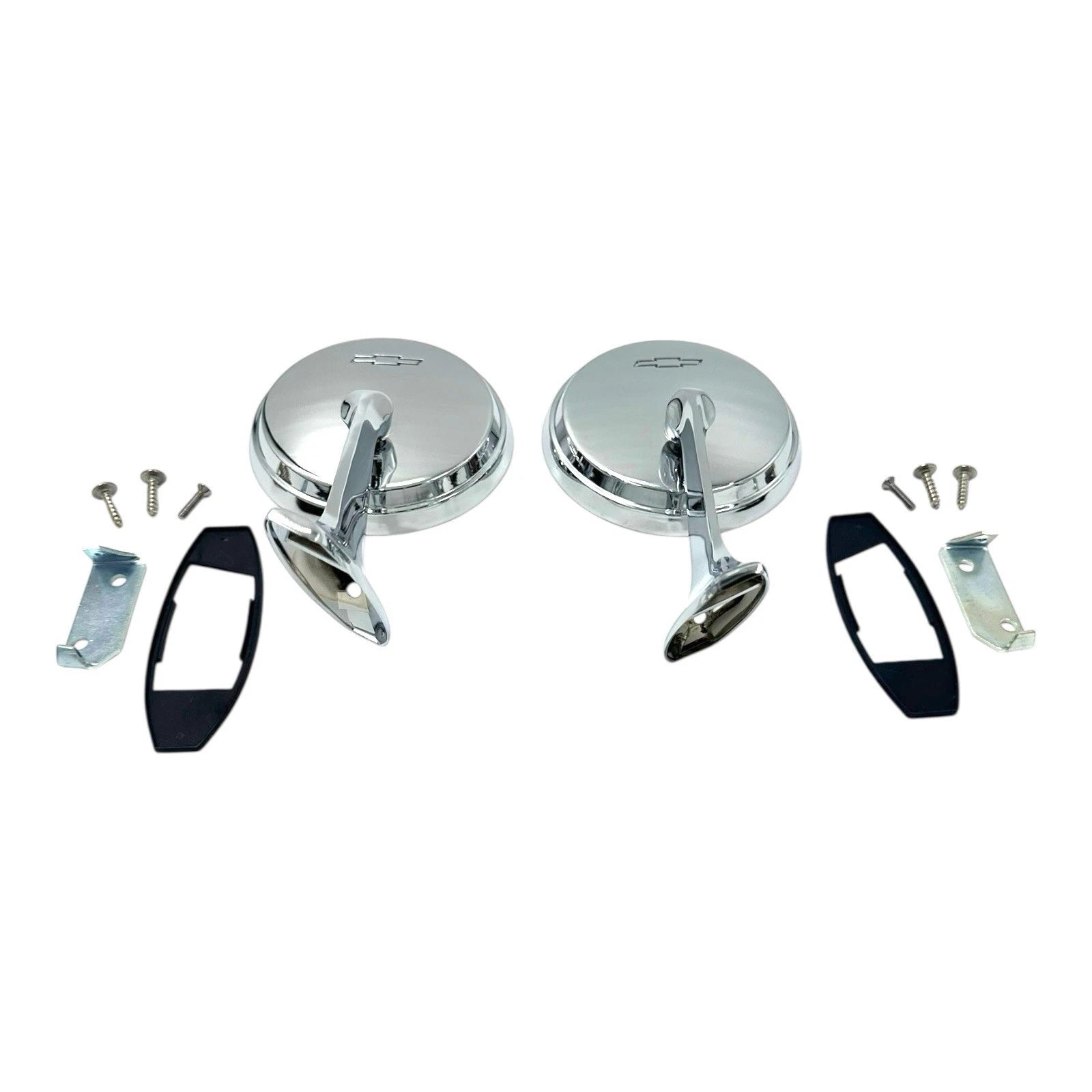 Left Chrome Exterior Door Mirror Replacement for 1965–1966 Chevy Impala