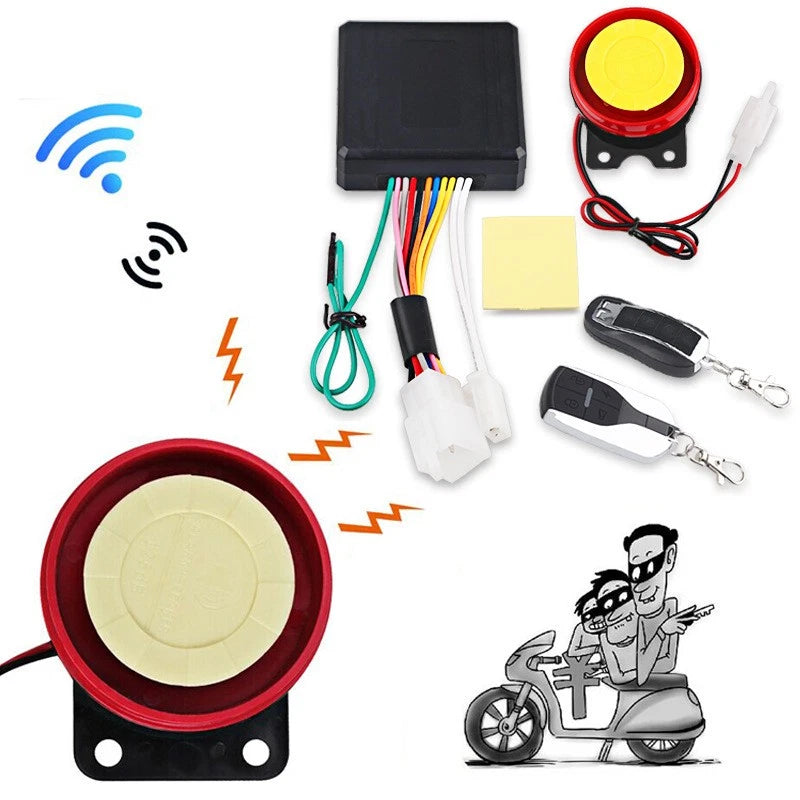 Security Alarm System for Motorcycle Scooter (Universal Fit)