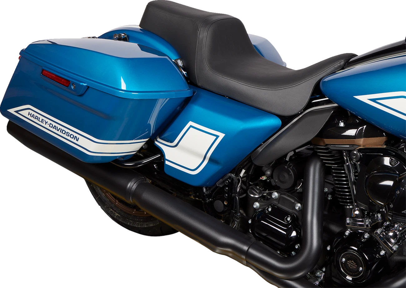 Predator 1Up Seat for Harley FLH (2008–2023) - Vinyl - Black - Smooth