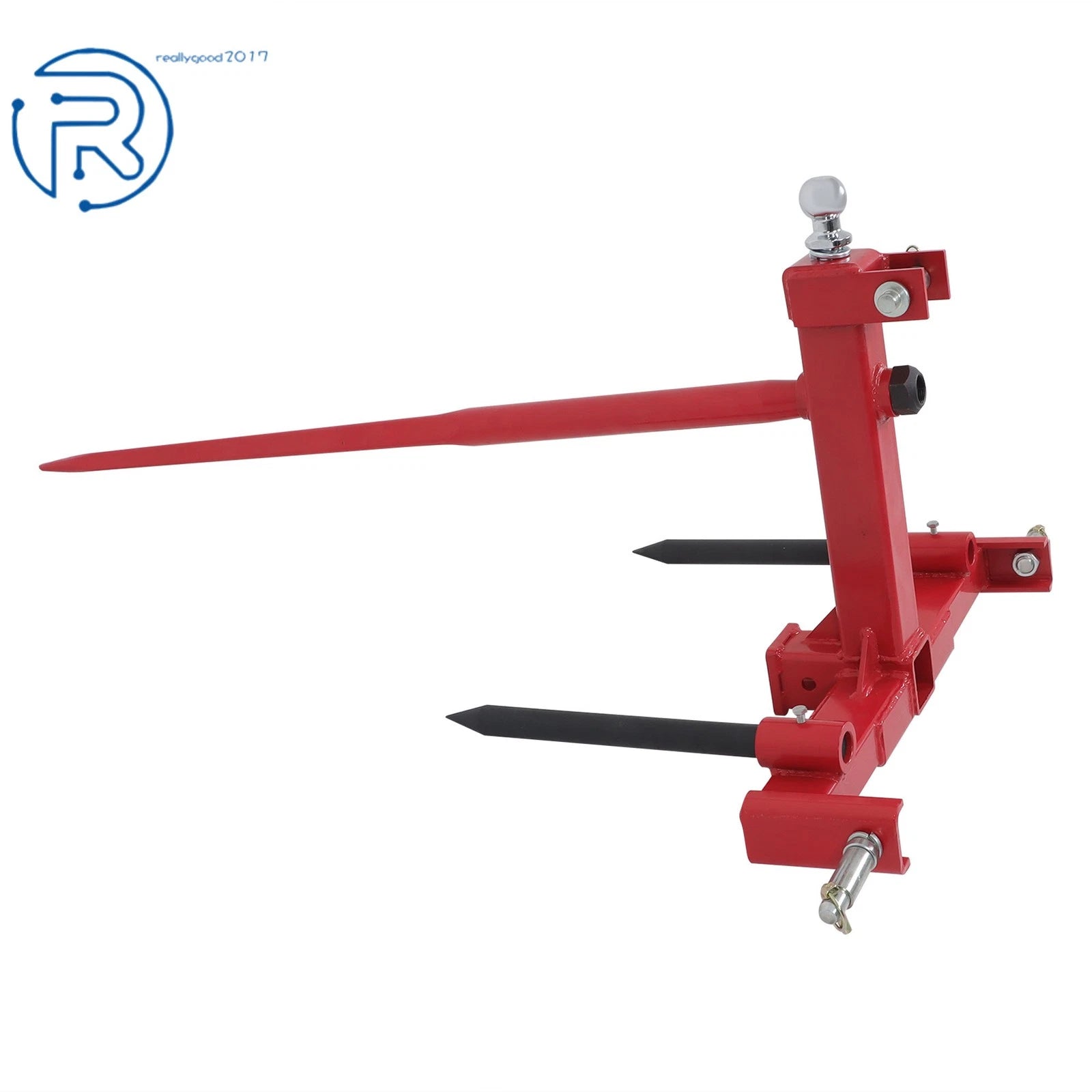 49" 3 Point Hay Bale Spear Trailer Hitch Receiver for Lift Cat 1