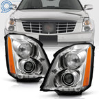 Set of 2 HID Xenon Headlights for Cadillac DTS (2008–2011) Chrome Housing