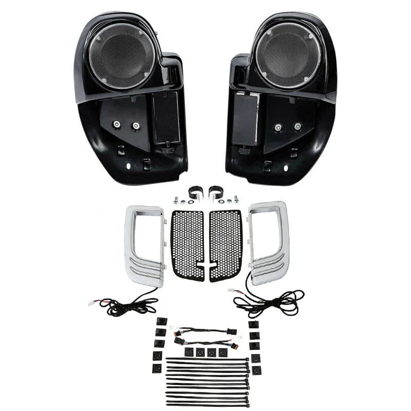 Vented Fairing Speaker Pod Grill Signal Light for Harley Touring (2014-2024)