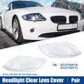 Pair Headlight Clear Lens Shell Cover for BMW Z4 (2003–2008) No. 63127165714
