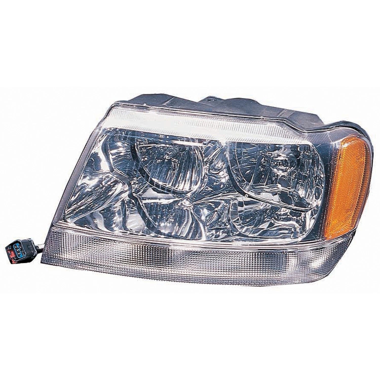 Clear Chrome Driver Side Head Light Assembly for 1999-2004 Jeep Grand Cherokee