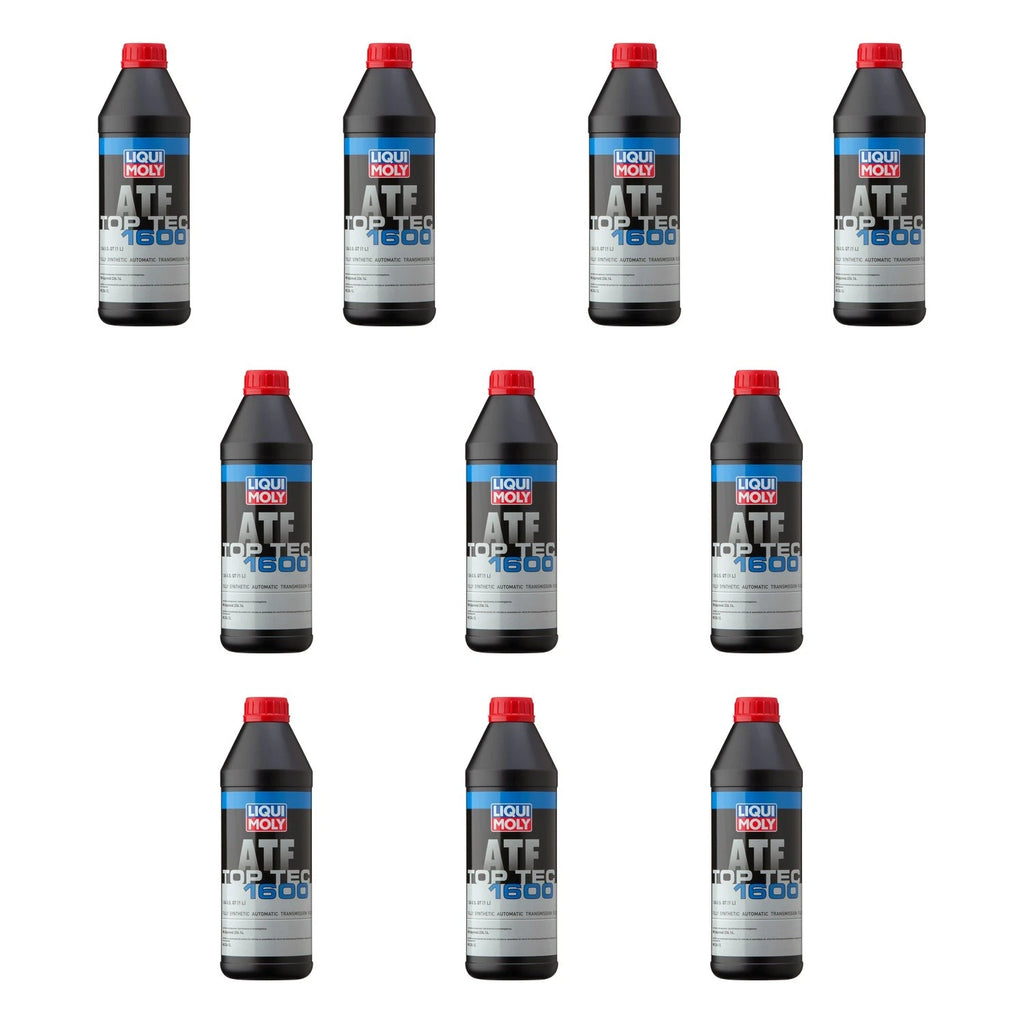 Set of 10 Liqui Moly Top Tec ATF 1600 Automatic Transmission Fluid (10L)