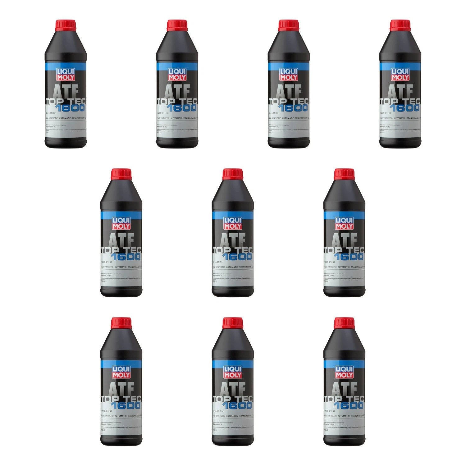 Set of 10 Liqui Moly Top Tec ATF 1600 Automatic Transmission Fluid (10L)