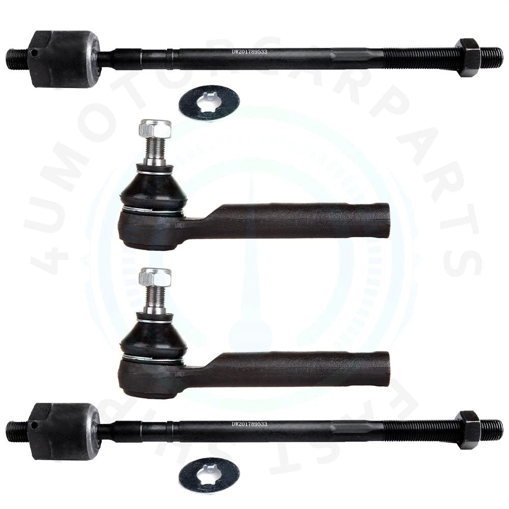 Set of 4 Front Inner & Outer Tie Rod Ends for Subaru Legacy Outback (1993–2004)